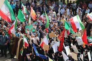 تشییع پیکر شهید گمنام و محکومیت هتک حرمتها و آشوبهای اخیر